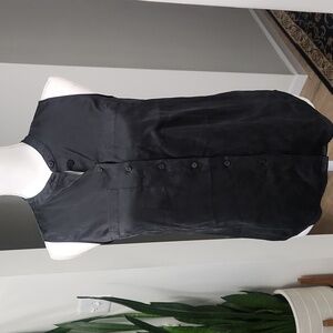 Antonio Melani Tally Black Silk Blend Sleeveless Button-down Blouse XS